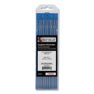 2%anthanated Tungsten Electrode, 1/16 in x 7 in, 10 PK