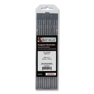 2% Ceriated Ground Tungsten Electrode, 3/32 in x 7 in, 10 PK