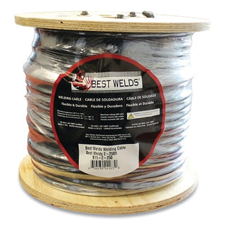 Welding Cable, 2/0 AWG, 1000 ft Reel, Black